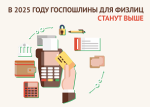 С 1 ЯНВАРЯ 2025 ГОДА РЯД ГОСПОШЛИН ДЛЯ ФИЗИЧЕСКИХ ЛИЦ СТАНЕТ ВЫШЕ