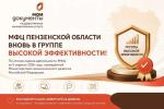 МФЦ Пензенской области включены в группу высокой эффективности